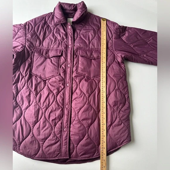 Bagatelle Purple Quilted Lightweight Jacket Snap Front Coat Women’s Medium - Picture 3 of 6